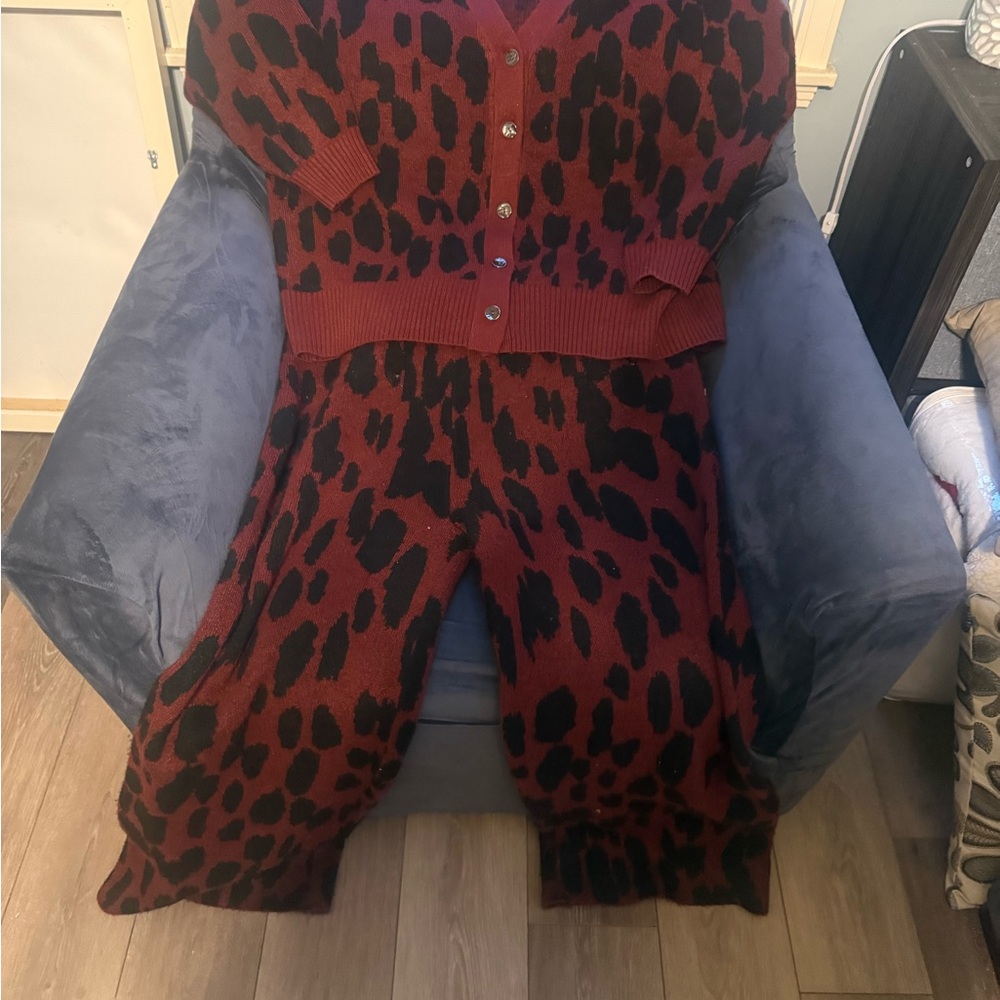 Eloquii Red and Black Cardigan